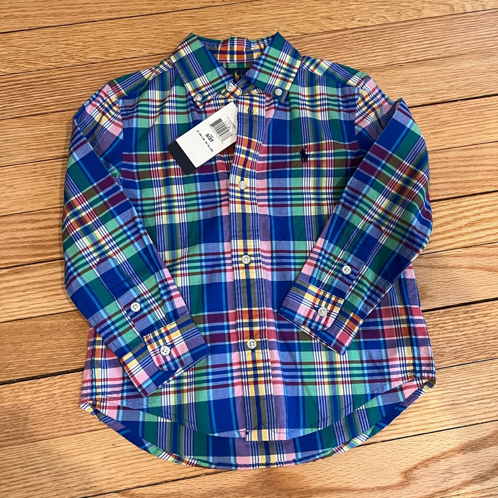 NWT Ralph Lauren button down 3T - Picture 2 of 3